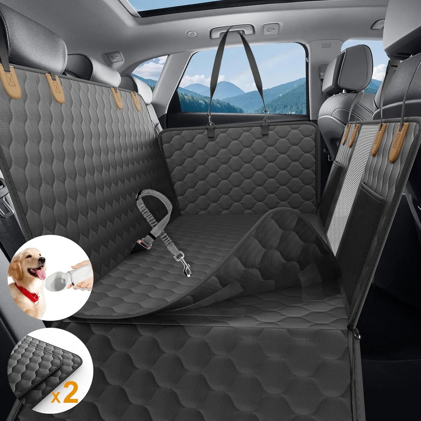 Waterproof Foldable Dog Car Seat Safety Hammock Protector