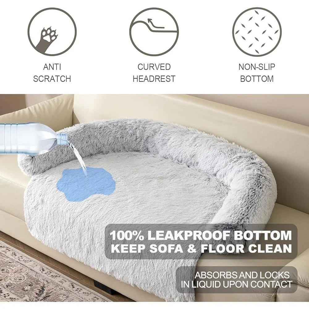 Waterproof Plush Dog Cat Bed Mat Faux Fur Washable Non Slip