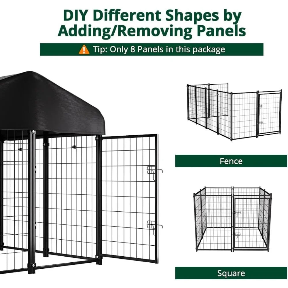 Outdoor Dog Kennel Waterproof Roof Cover For Medium Dogs
