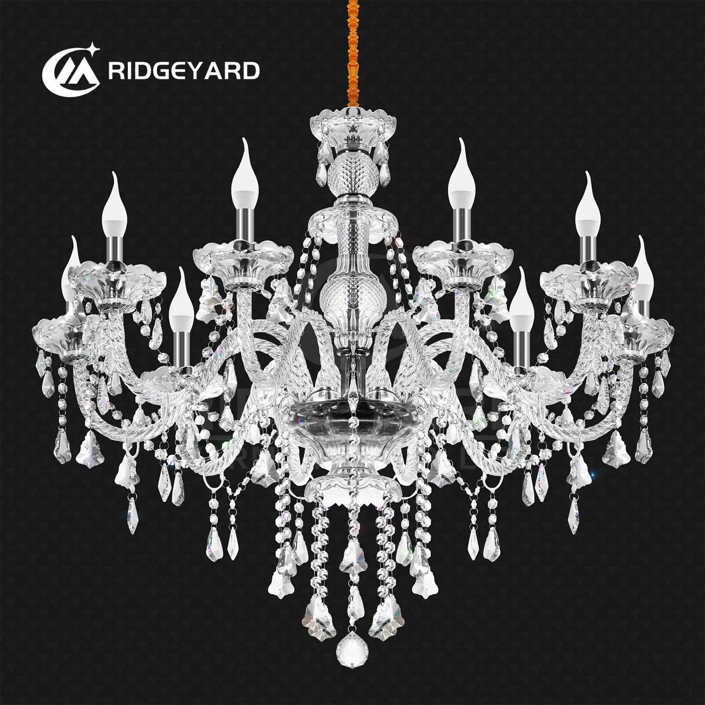Ridgeyard Crystal Chandelier Modern Luxury Hallway Light
