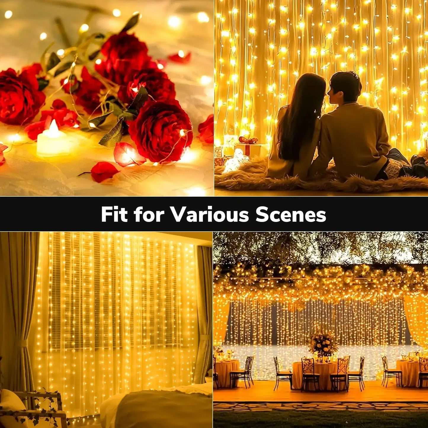 Solar String Lights 66FT 200 LED Waterproof Outdoor Decor