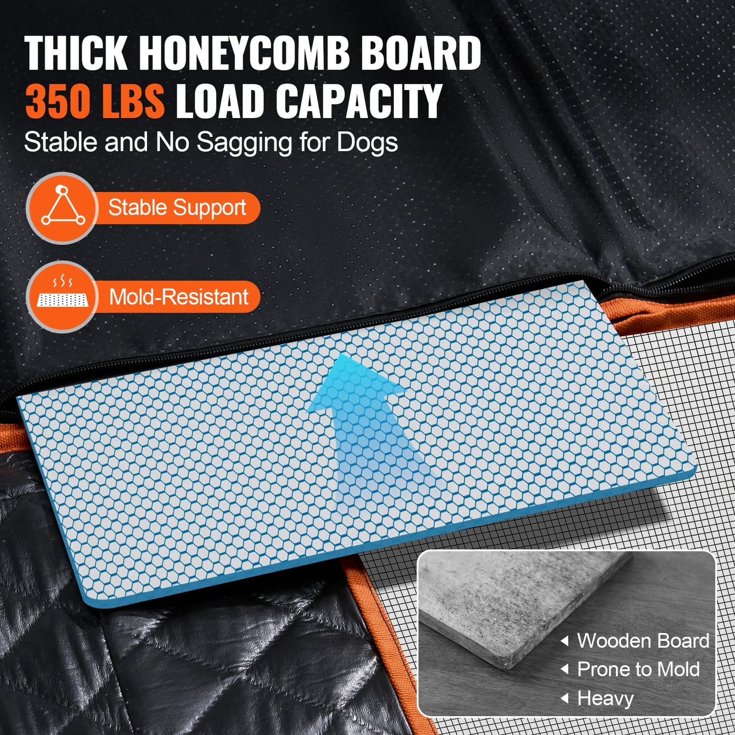 Back Seat Extender Dog Car Seat Cover with Mesh Window